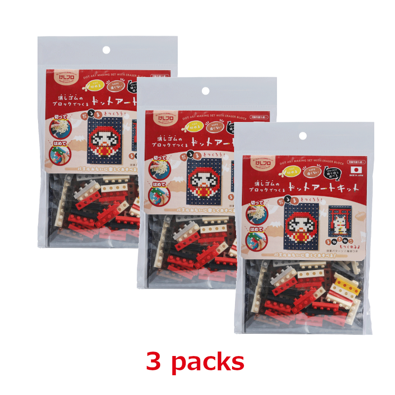KESHI-BLO-Dot Art Kit ”Daruma” x 3 packs