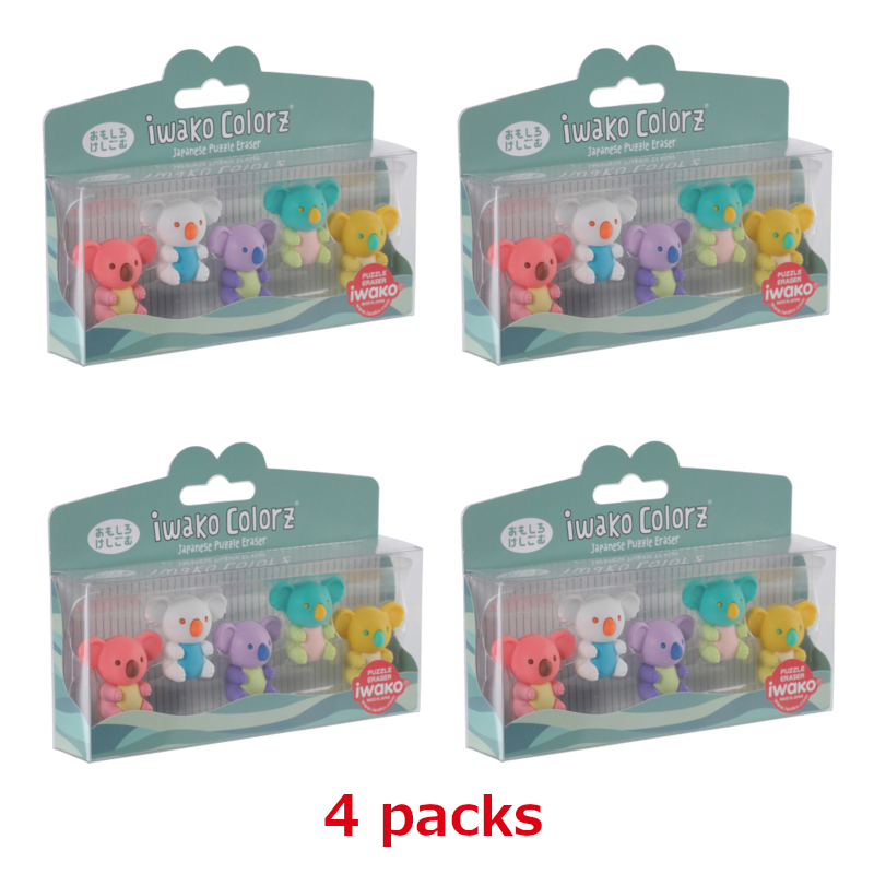 IWAKO COLORZ "Koala" x 4 packs