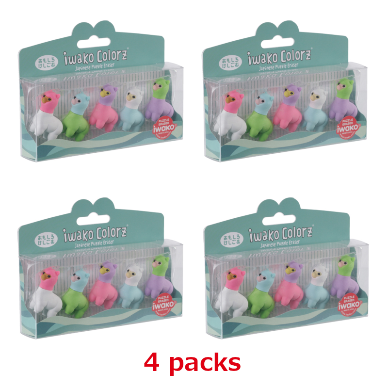 IWAKO COLORZ "Llama" x 4 packs
