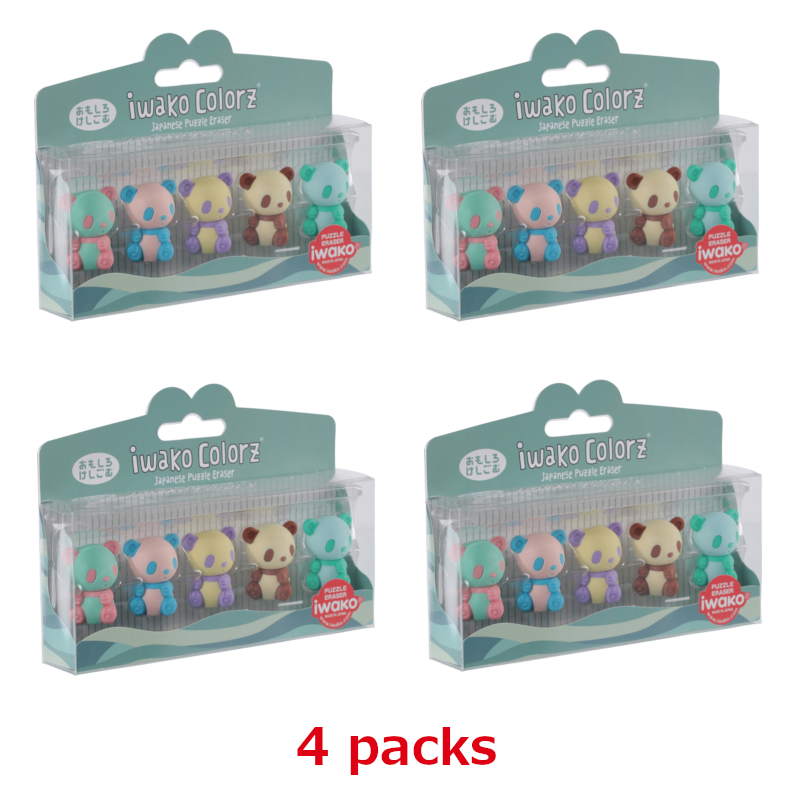 IWAKO COLORZ "Panda" x 4 packs