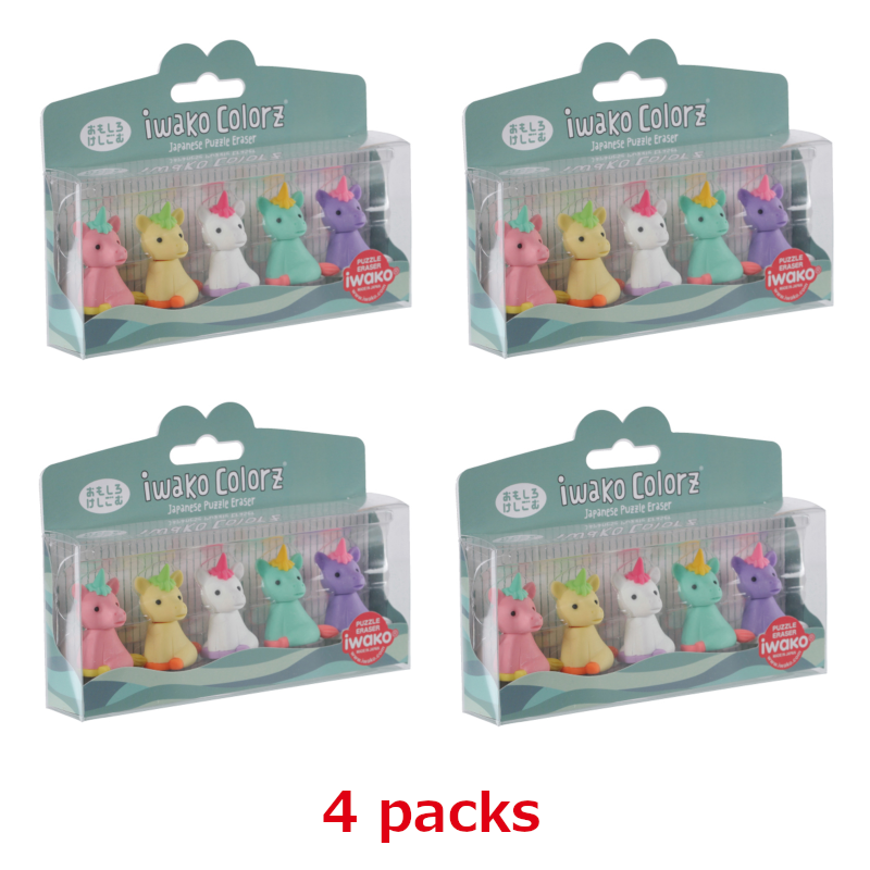 IWAKO COLORZ "Unicorn" x 4 packs