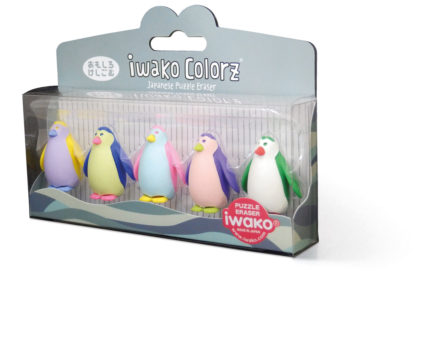IWAKO COLORZ "Penguin" x 4 packs