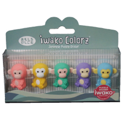 IWAKO COLORZ "Monkey" x 4 packs