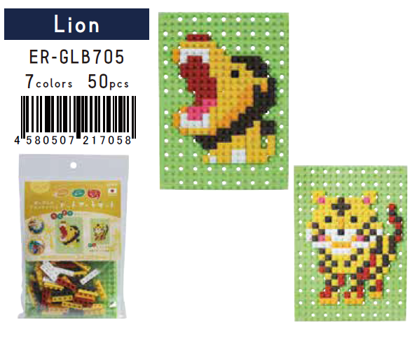 KESHI-BLO-Dot Art Kit ”Lion” x 3 packs
