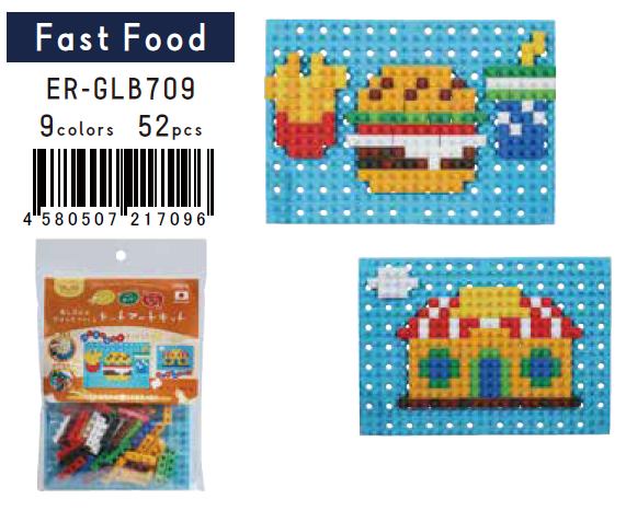 KESHI-BLO-Dot Art Kit ”Fast Food” x 3 packs
